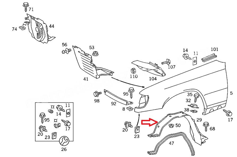CAMURLUK DAVLUNBAZI ÖN SOL W124